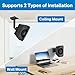 notiela Speaker Mounts for Logitech Z906 Speakers Wall Mount Tilt & Swivel Adjustable Ceiling Mount for Logetich Z906 Satellite Speaker Mounting Bracket, Single