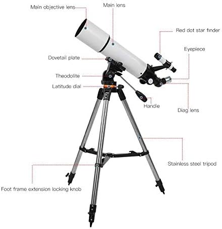 Telescope Astronomical for s 80Mm Aperture 500Mm Focal Length 3X Refractor Magnificatio