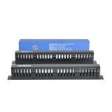 RIVECO 2PCS 1U Cable Management for Racks & Server Cabinets Managing Cord & Wire, Cable Raceway for 19" Rack Mount 24 Slots Large 2.8 Inches Capacity Black