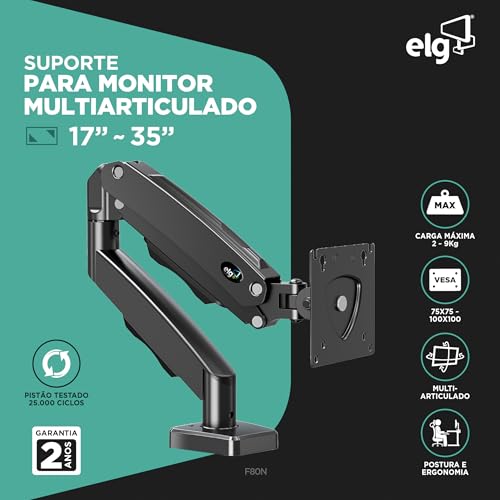 Suporte Articulado ELG F80N Preto