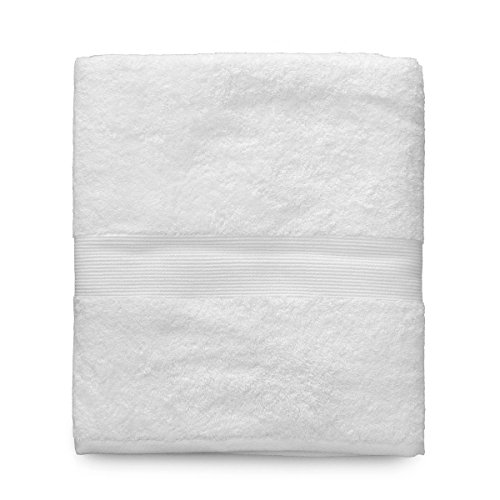 Drap de bain Zucchi en éponge de coton Bianco luxe 100x150