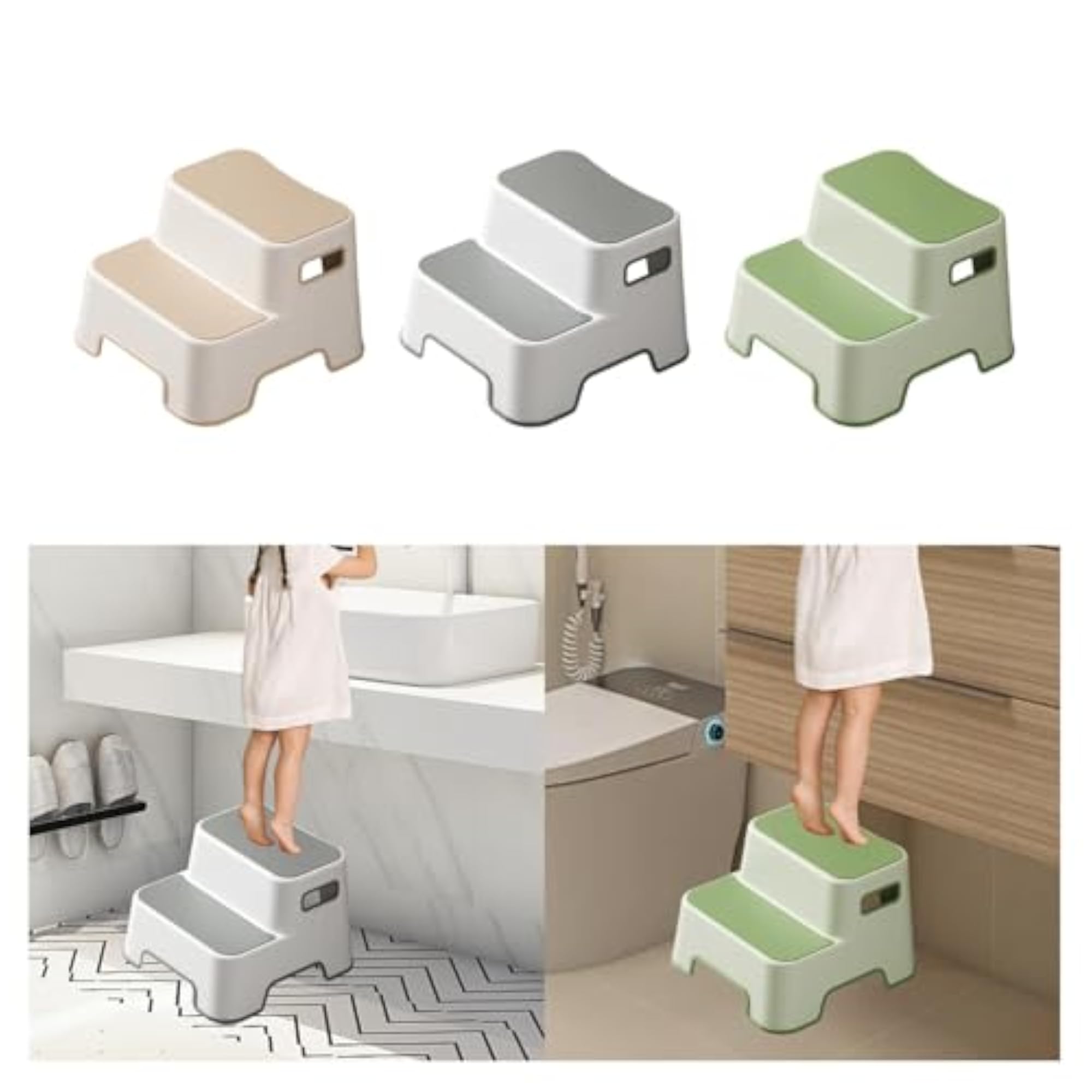 Stable Potty Step Stool for Toddlers, Brown