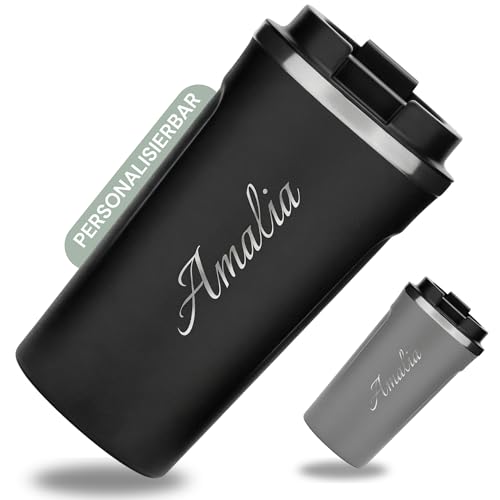 SMARTEON Thermobecher kaffee to go mit Namen – Edelstahl...