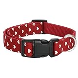 Bubblepup Dog Collar, Cute Cotton Dog Collars Adjustable Soft Girl Dog Collars for Small Medium Large Dogs