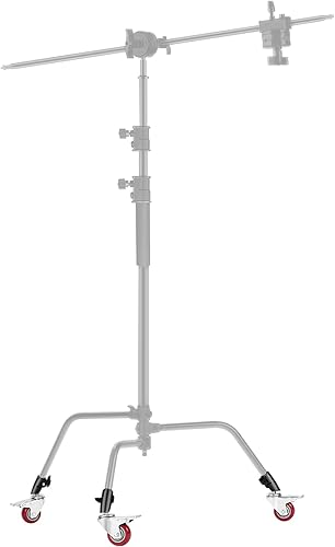 Miniatura 9 de Neewer Juego de 3 ruedas giratorias profesionales con 2.953 in de diámetro, construcción de metal duradero con base de goma, solo compatible