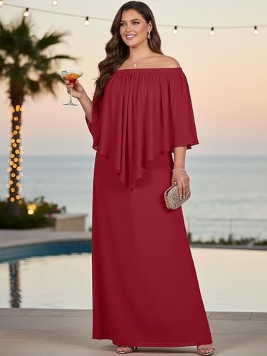 Image of KOH KOH Womens Strapless Off Shoulder Flattering Cocktail Maxi Dress Gown