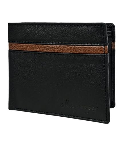 Allen Cooper Genuine Leather Premium Luxury Wallets for Men(20503-Black/Brown)