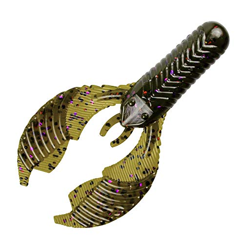 Yum Craw Chunk leurre pour pecher le black-bass en zone encombree Green Pumpkin 8,9 cm