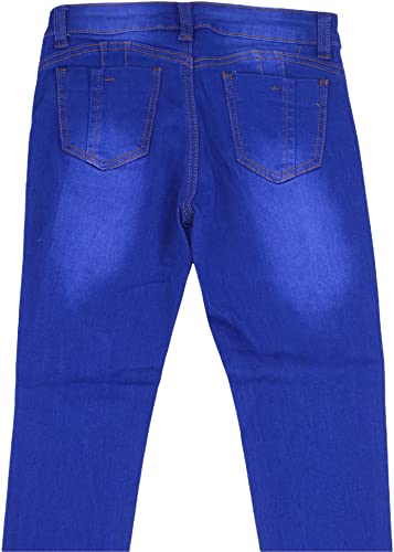 Image of ToBeInStyle Girl's Denim Easy Styling Classic Timeless Everyday Jeans Zip-Up Closure