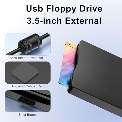 image for Yaeonku Floppy Disk Reader,External Floppy Drive, 3.5