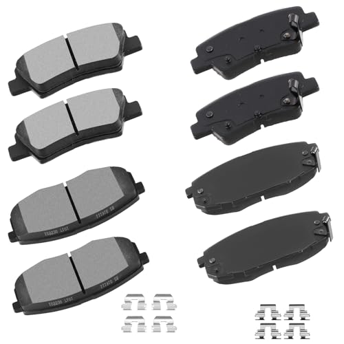 Image of cciyu D1544 D1397 Brake Pads w /Hardware Front Rear Disc Brake Pad Set | Fit For Kia For Soul 2014-2016
