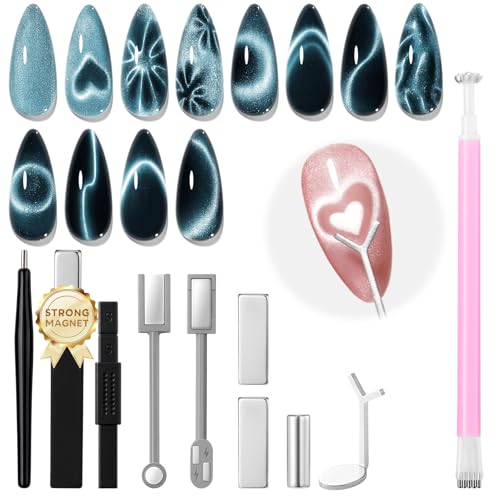 modelones Cat Eye Magnet Set, Heart Nail Art Tool Strong