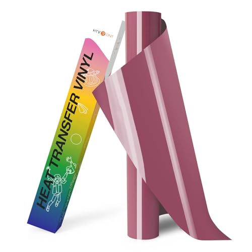 HTVRONT HTV Vinyl Roll Heat Transfer Vinyl - 12' x 8ft Maroon Iron on...