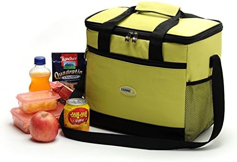 Large Insulated Lunch Bag With Adjustable Shoulder Strap (Lime)