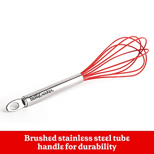 Betty Crocker Silicone Coated 10 Inch Whisk, Red/Stainless Steel #TOP2