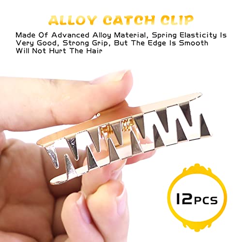 Xrkuu Silicone Hairpin Resin Molds, 2 Pcs Hair Clip Clasp Clamps Mould Models With 12 Golden Hair Clips, Silicone Resin Epoxy Jewelry Casting Tools For Diy, Hand Making, Hair Clip Making #TOP3