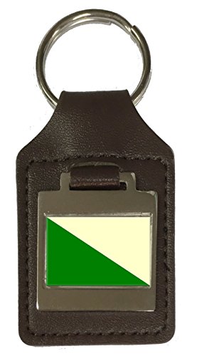Porte-clés cuir Pérou gravé Huanuco City avec finitions artisanales durables