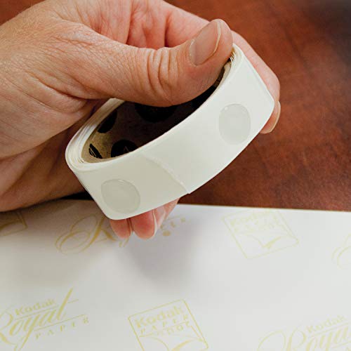 Glue Dots Double-Sided Craft Dots, 1/2'', Clear, Roll of 200 (08165E)