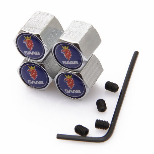CzlpV Anti-Theft Metal Car Wheel Tyre Tire Stem Air Valve Cap for SAAB
