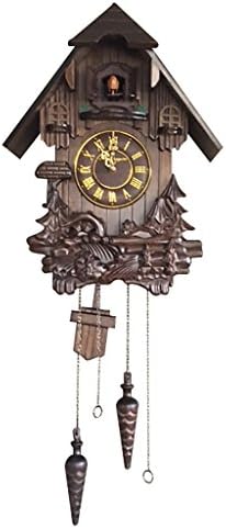Vmarketingsite Wall Cuckoo Clocks Black Forest Wooden Cuckoo Clock. Black Forest Hand-Carved Cuckoo Clock. Bright Cuckoo Bird Sounds On The Hour and Chime Has Automatic Shut-Off. Excellent Gift.