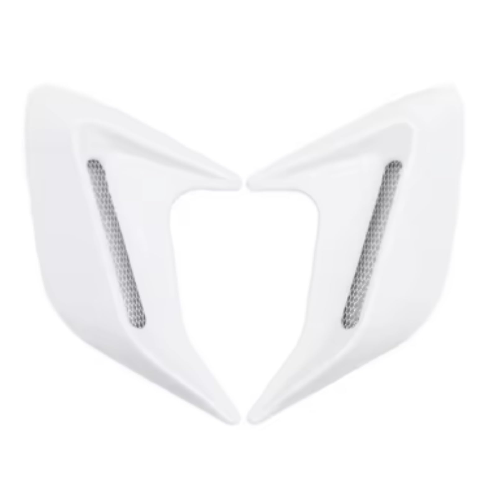 EJUOYO Side Vent Decor Sticker Universal Car Front Bumper Side Air Vent Car Splitter Wing Spoiler Canard Car Fender Side Vents(White)