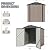 JUMMICO Metal Outdoor Storage Shed 6 x 8 FT Metal Shed with Lockable Door,Waterproof Garden Tool Shed Storage House for Backyard Patio Lawn,Brown