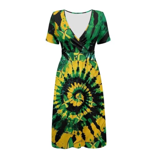 Image of Women's Summer Dresses Short Sleeve Formal Dresses with Pockets | Lightweight Quick‑Dry Soft Comfortable 2026 Fashion Dresses Loose Plus‑Size High‑Waisted