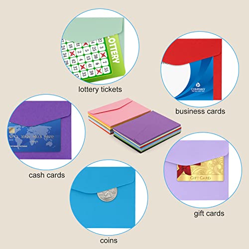 MXTIMWAN | Mini-Umschläge - 70 Briefumschläge Bunt - Bunte Umschläge in 14 unterschiedlichen Farben, 11.6 X 8.2CM, Geschenkidee, Basteln