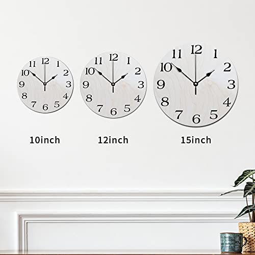 Horloge murale Royaume-Uni 38 cm rustique et ronde pour salon et bureau - 8