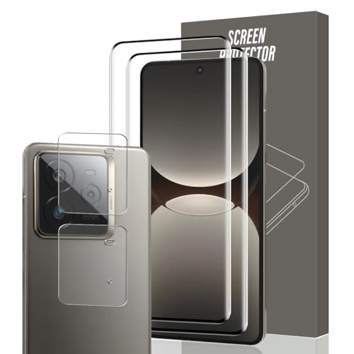 Gelaasso 2+2 Piezas Protector de Pantalla para Realme GT 7 Pro 5G Cristal Templado y Protector de cámara, 9H Anti-Rayaduras, Transparente HD Cristal Templado