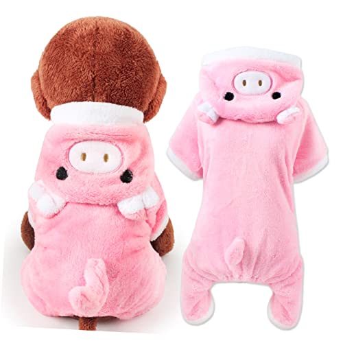 Disfraz de cerdo para perros talla M color rosa miniatura 3