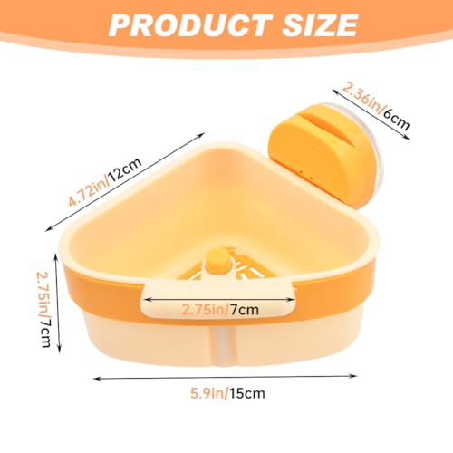 Colador para fregadero con ventosa y almacenamiento amarillo miniatura 3