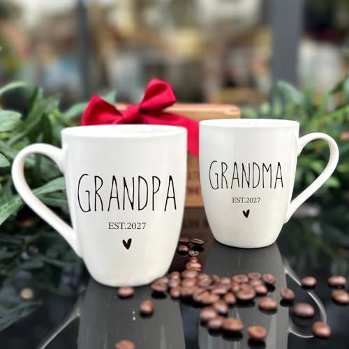 Taza de cerámica blanca para abuelos con diseño moderno miniatura 6