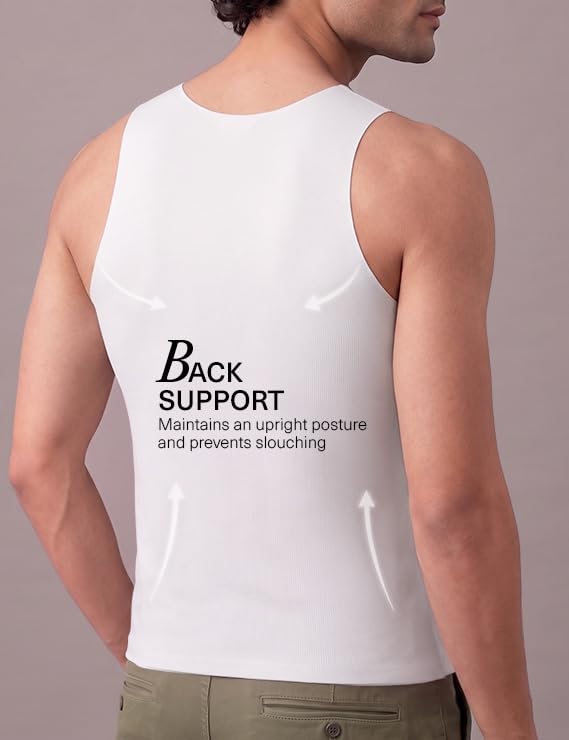 Image of dermawear Men Breezeology Zenrik Everyday Shapewear Vest for Chest and Abdomen