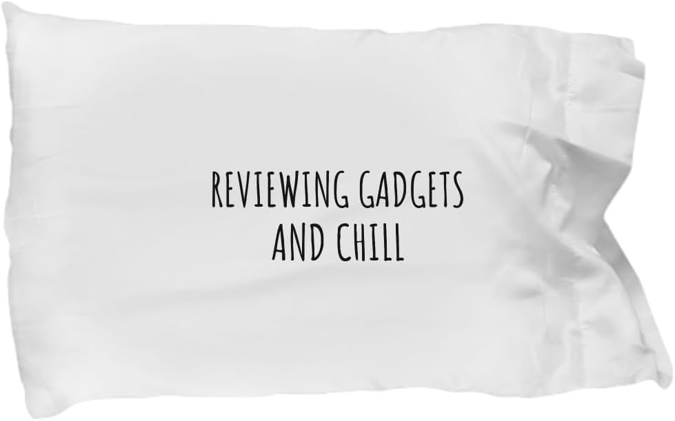 EzGift Funny Reviewing Gadgets Pillowcase and Chill Novelty Gift Idea for Hobby Lover Fan Zen Quote Relaxing Gag Chilling Pillow Cover Case 20x30