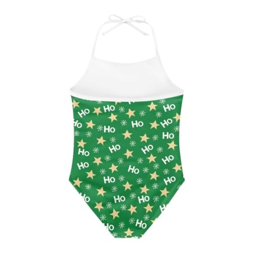Image of Christmas Girls One-Piece Swimsuits Beach Halter Swimwear Bathing Suit for 3-10 Years