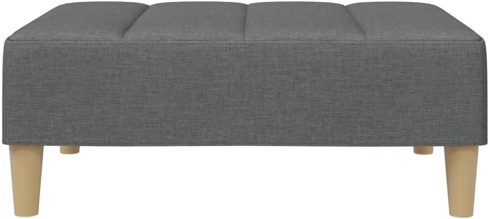 vidaXL Footstool, Footrest with Wooden Frame, Ottoman Footstool for Home Living Room, Sofa Stool, Ottoman Seat Furniture, Dark Gray Fabric