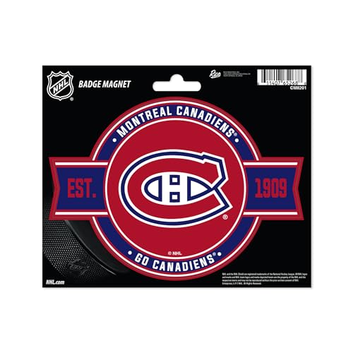 Rico Industries NHL Hockey Montreal Canadiens Standard Badge Magnet - for Car, Fridge