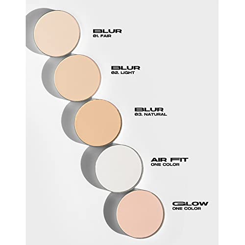 [About Tone] Blur Powder Pact 9G / 0.32Oz - Pressed Powder Pact With Mirror And Powder Puff | Setting Powder | Face Powder | Makeup Powder | Finishing Powder | Compact Powder | Sebum Control (03 Natural) #TOP7