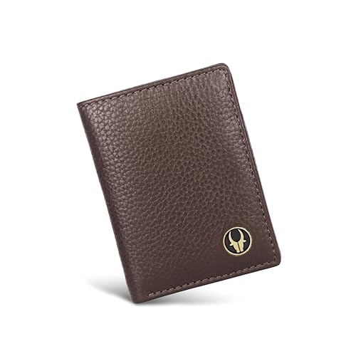Image of WildHorn RFID Protected Genuine Leather Wallet for Men I 4 Card Slots I 2 Slip Pockets I 1 Currency Compartment (Brown)