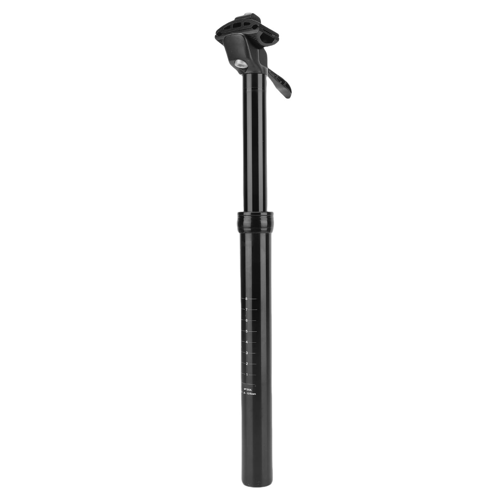 Amortyzowany Sztyca Podsiodłowa, Regulowany Skok 125 Mm, Sterowanie Ręczne Lekki Sztyca Podsiodłowa ze Stopu Aluminium, Siodła Rowerowego z amortyzacją, do Rowerów Górskich na Szosach