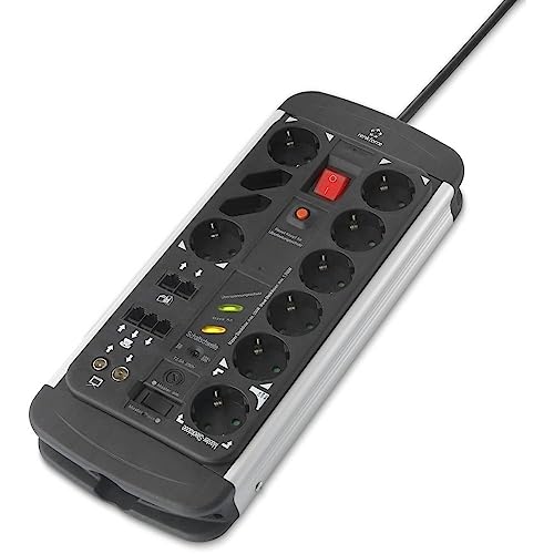 Renkforce 1015A-CMB-SXMS Master/Slave-Steckdosenleiste 10fach Schwarz, Aluminium Schutzkontakt 1 St.