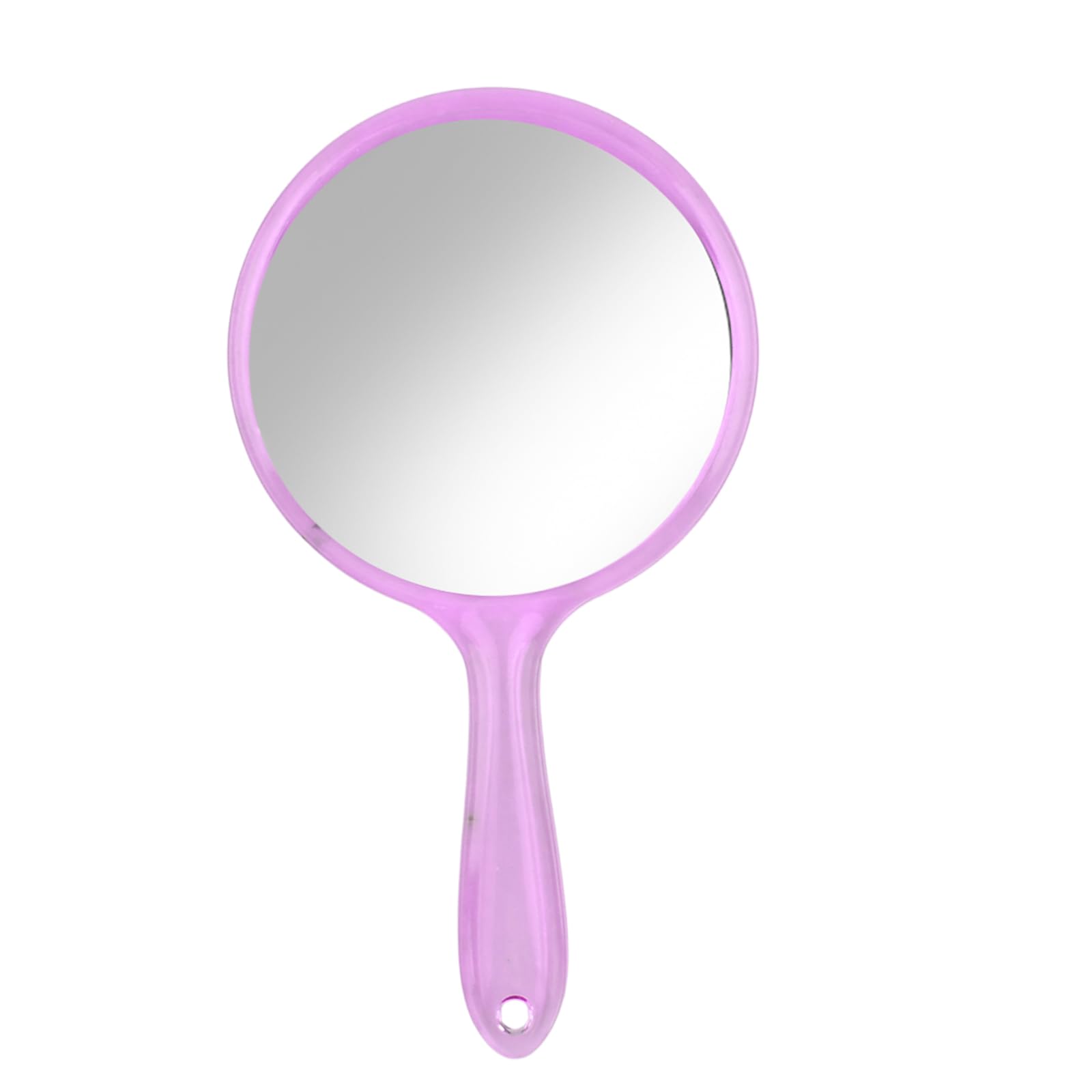 FESSOSKO Handspiegel mit Griff Doppelseitiger Spiegel 1X/3X Vergrößerung Spiegel Kosmetikspiegel Schminkspiegel Runde Form für Damen Tägliche Make-up (Rosa)