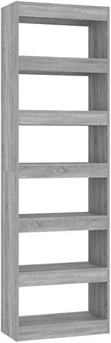 Miniatura 3 de Armario de librosdivisor de habitación, armario alto, estantería abierta, estantería de oficina moderna, estante de CD, requiere montaje, perfecto
