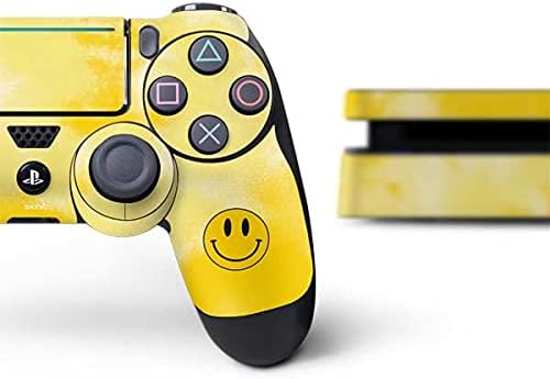 Skinit Decal Gaming Skin Compatible with PS4 Slim Bundle - Yellow Tie Die Design