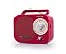 Produktbild Muse M-055 RD Tragbares 2 Band-Radio FM/MW, Vintage Stil, Tragegriff, Teleskopantenne rot