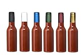 Premium Vials, GOLD Shrink Capsules for Glass Woozy Hot Sauce Bottles - Pack of 30