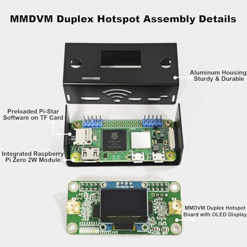 Image of AURSINC Upgraded MMDVM Duplex Hotspot Spot Radio Station WiFi Digital Voice Modem Work Contained with Raspberry Pi Zero 2W, Supports C4FM YSF POCSAG NXDN DSTAR P25 DMR, Pi-Star /WPSD