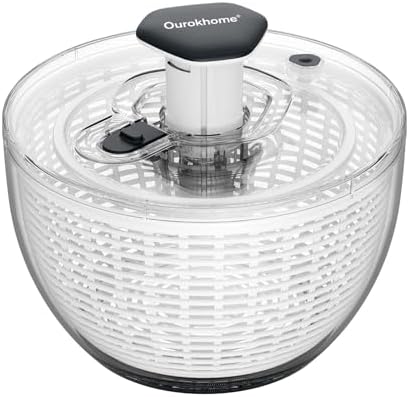 Ourokhome Salad Spinner Lettuce Dryer, One-handed Easy Press Larg...