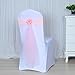 ZHOUYANB Wedding Chair Sash with Rose Ball Artifical Flower Organza Stretch Fit All Show-1